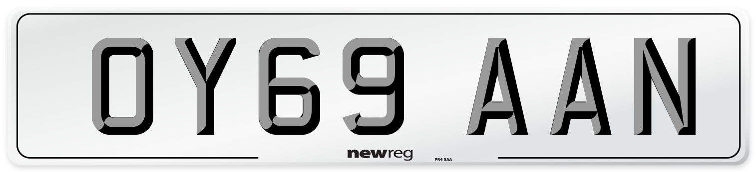OY69 AAN Number Plate from New Reg